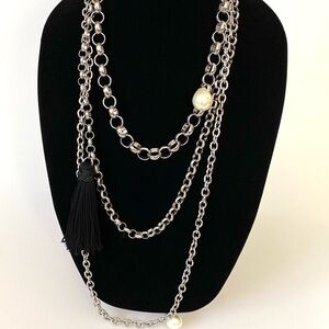 Chico’s Necklace Chunky Asymmetric Multi Chains